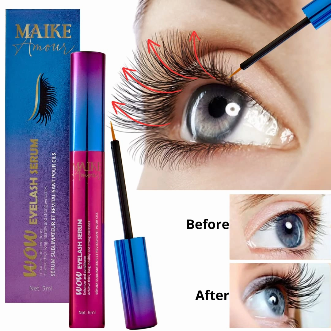 Premium Eyelash Growth Serum. Achieves thicker, longer, healthier and eyelashes and eyebrows. Eyelash enhancing serum for fuller lashes and brows. (5 mL)