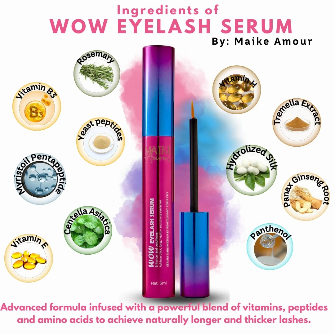 Premium Eyelash Growth Serum. Achieves thicker, longer, healthier and eyelashes and eyebrows. Eyelash enhancing serum for fuller lashes and brows. (5 mL)