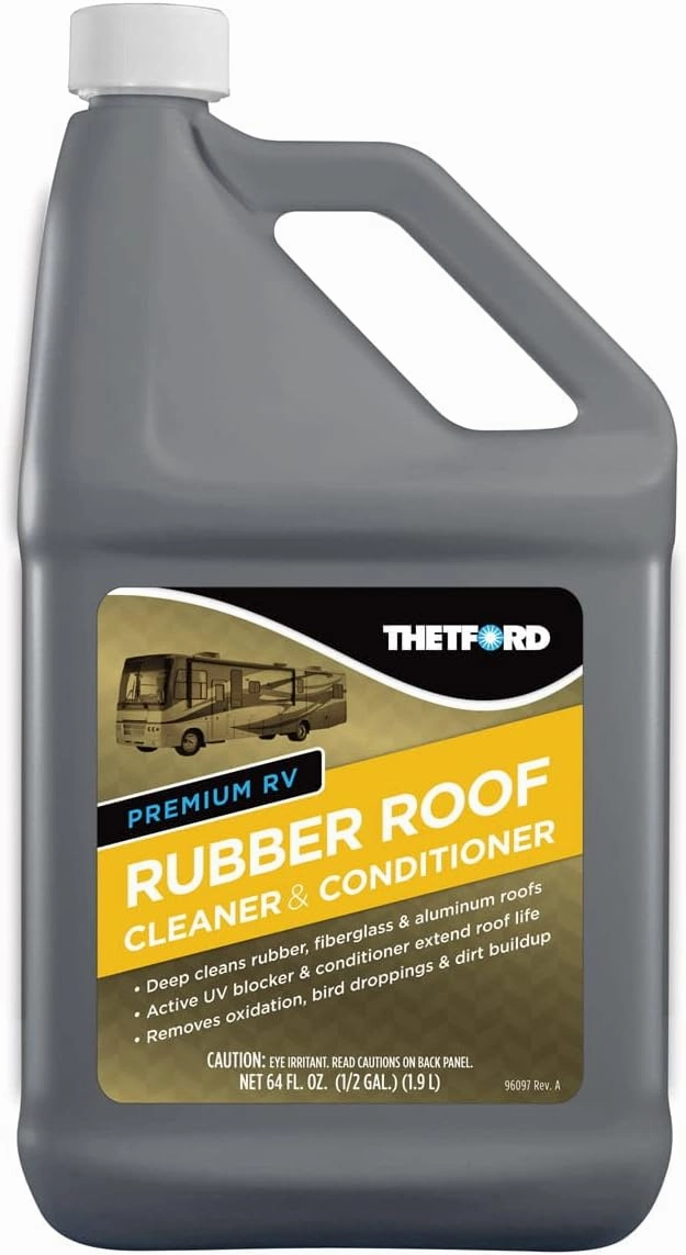 Premium RV Rubber Roof Cleaner - Non-Toxic, Non-Abrasive RV roof detergent 64 oz - Thetford 96016