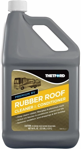 Premium RV Rubber Roof Cleaner - Non-Toxic, Non-Abrasive RV roof detergent 64 oz - Thetford 96016