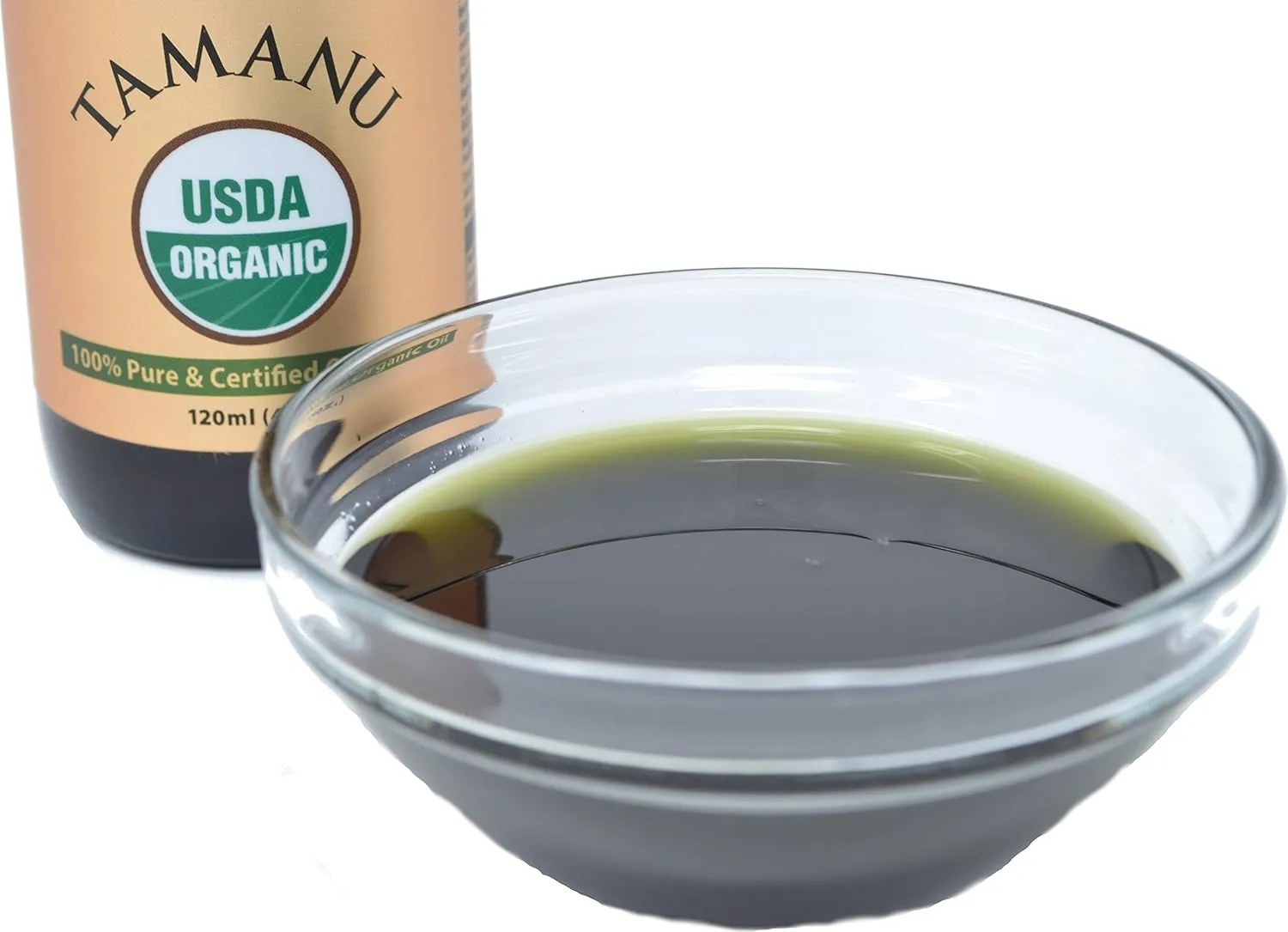 Prime Natural Organic Tamanu Oil - USDA Certified, 100% Pure, Cold Pressed, Unrefined, Virgin (4oz / 120ml) for Face, Hair & Skin Care - Natural Moisturizer