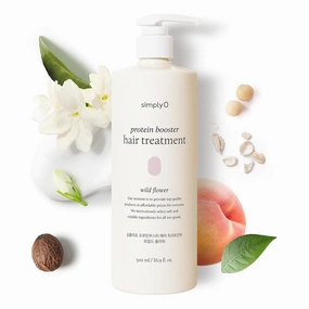 Protein Booster Hair Treatment | Conditioner for Frizzy and Damaged Hair | Cruelty Free, Vegan, 16.9 fl oz. (Wild Flower)