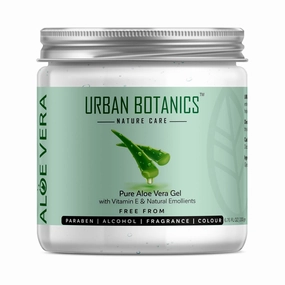 Pure Aloe Vera Skin/Hair Gel With Vitamin E & Natural Emollients (Paraben Free), 200g