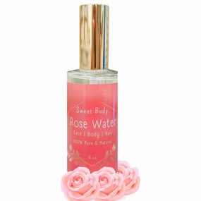 Pure Organic Rose Water Refreshing Spray Toner Face, Body, Hair & Aromatherapy 6oz
