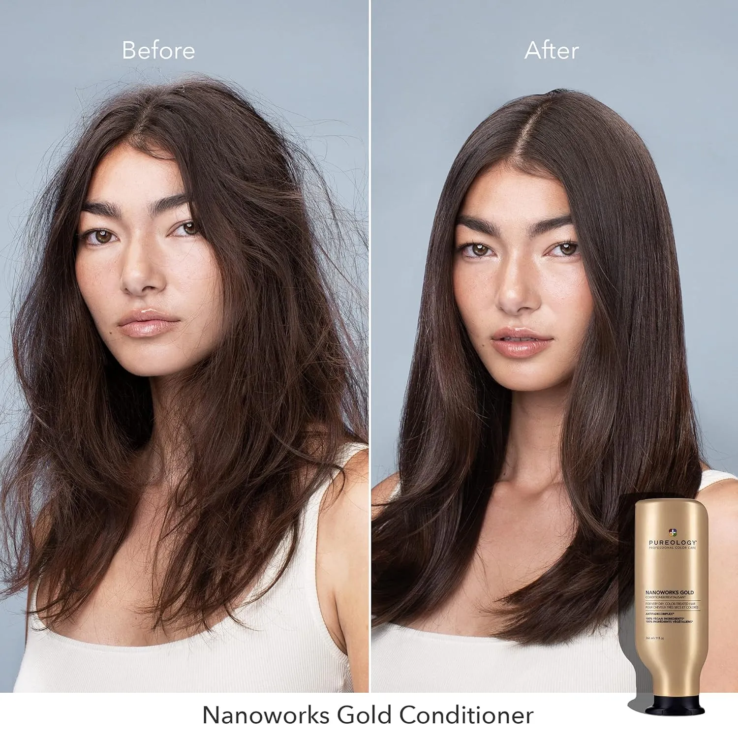 Pureology Nanoworks Gold Conditioner - For Very Dry and Color-Treated Hair, Restores & Strengthens Hair, Sulfate-Free & Vegan