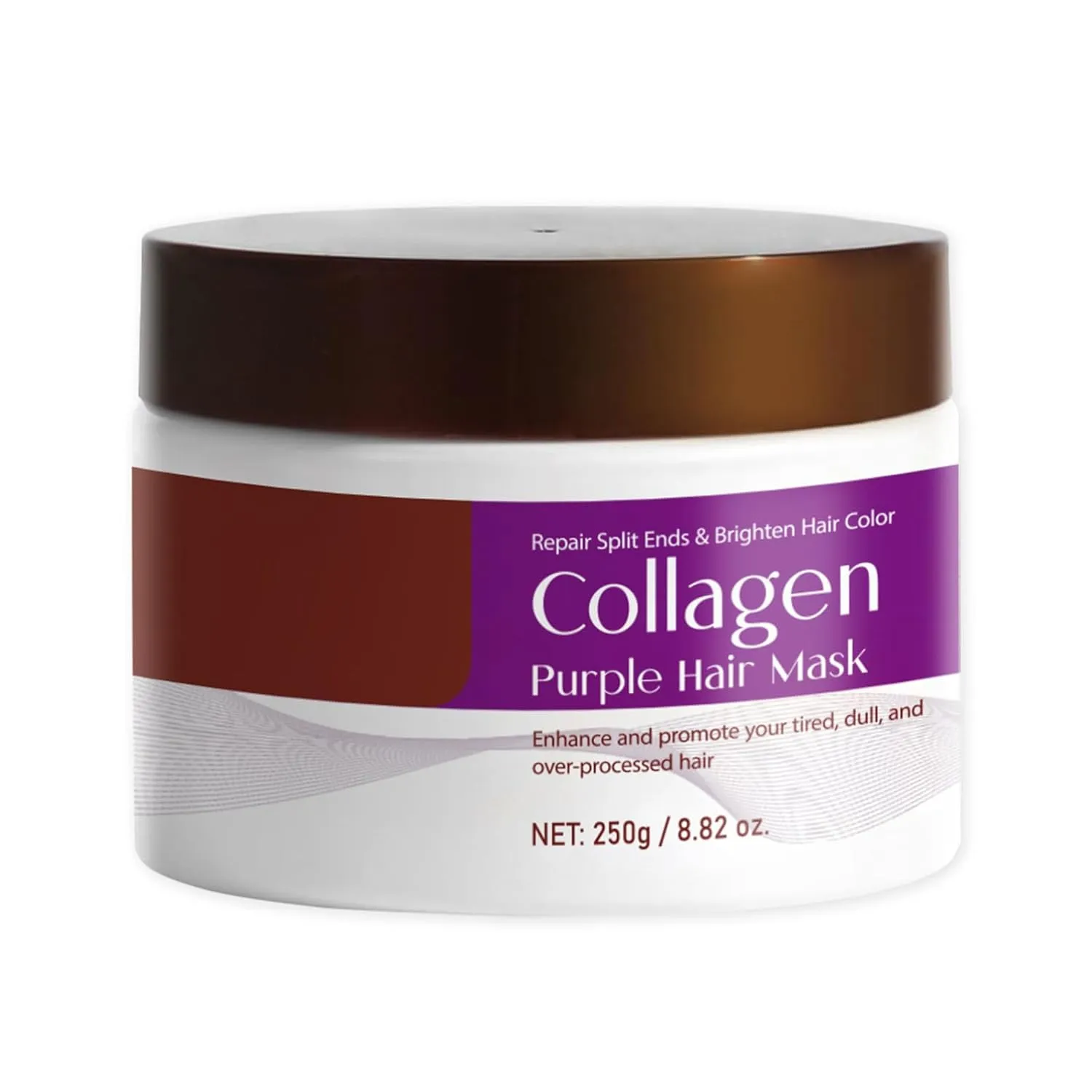 Purple Hair Mask for Blonde & Gray Hair, Toning Treatment Neutralizes Brass & Yellow, Hydrating Care for Highlighted & Bleached Locks (2PC)