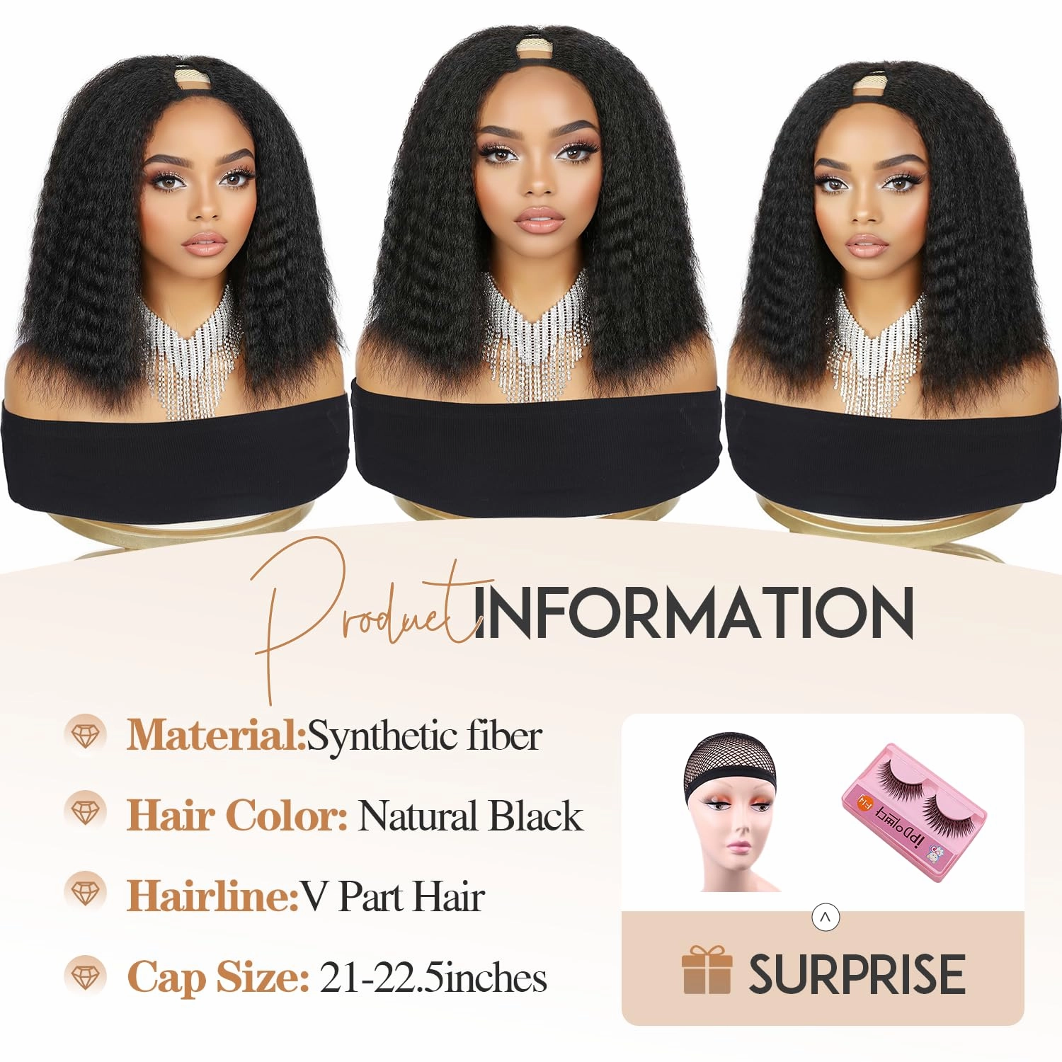 Quantum Love V part Yaki Curly Wigs Short Curl Kinky Straight for Black Women Afro Curly Wear And Go Synthetic Glueless Natural Black Wig