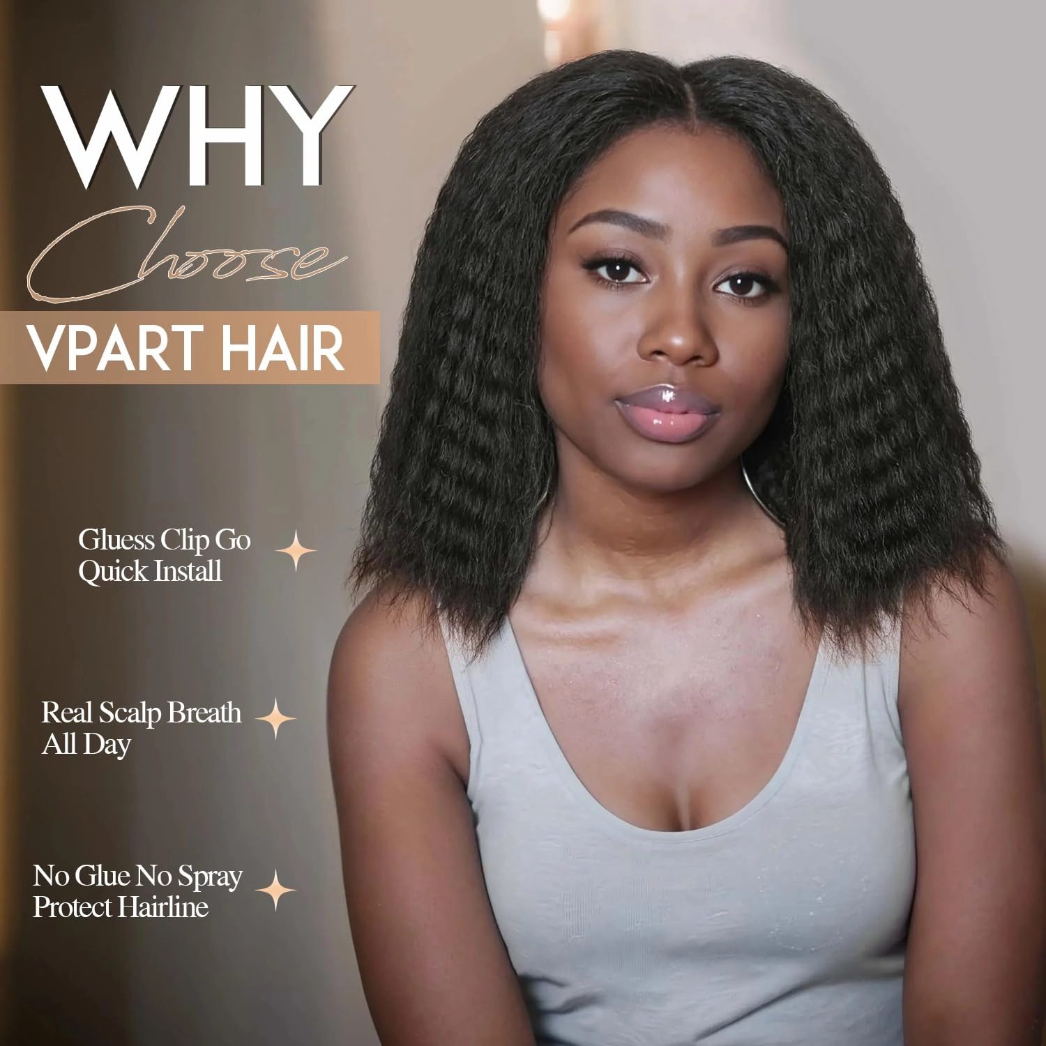 Quantum Love V part Yaki Curly Wigs Short Curl Kinky Straight for Black Women Afro Curly Wear And Go Synthetic Glueless Natural Black Wig