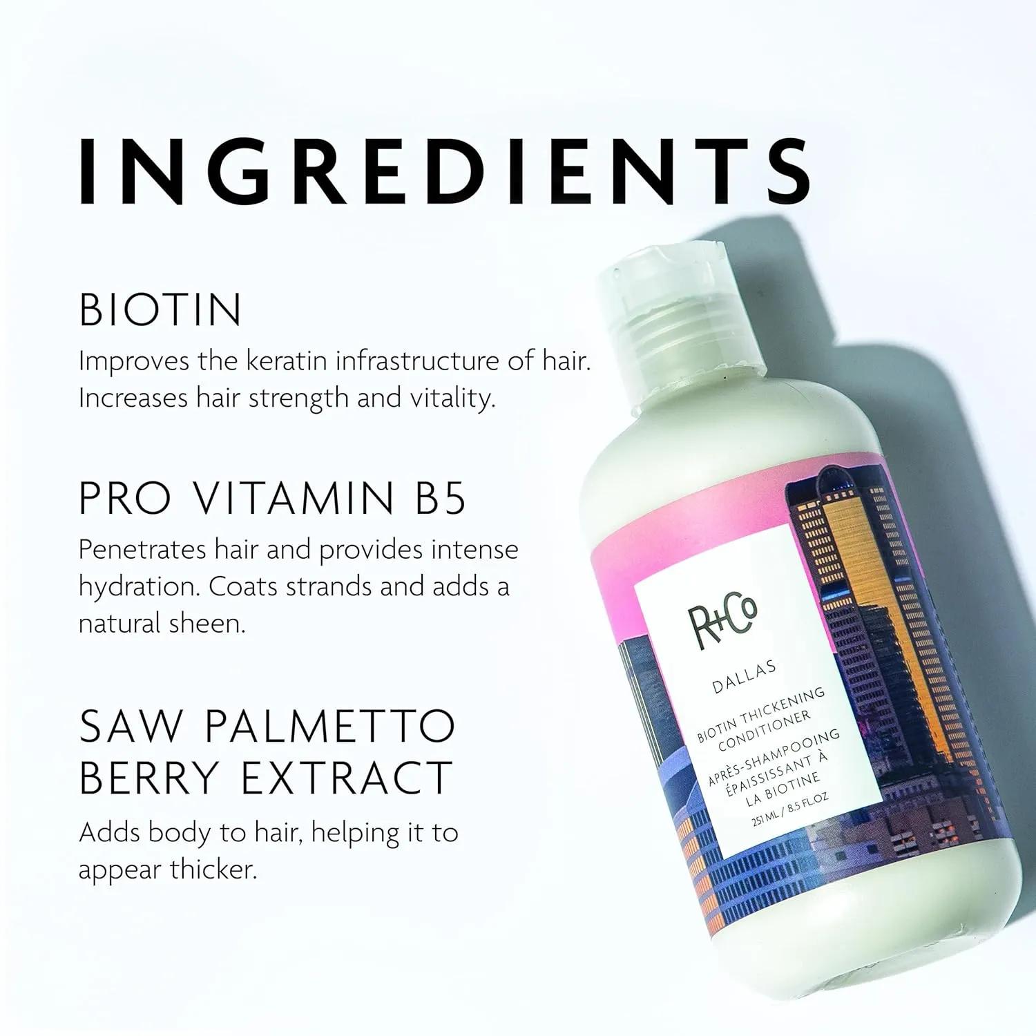 R Co Dallas Biotin Thickening Conditioner | Weightless Hydration, Strengthens   Enhances Shine | Vegan   Cruelty-Free |