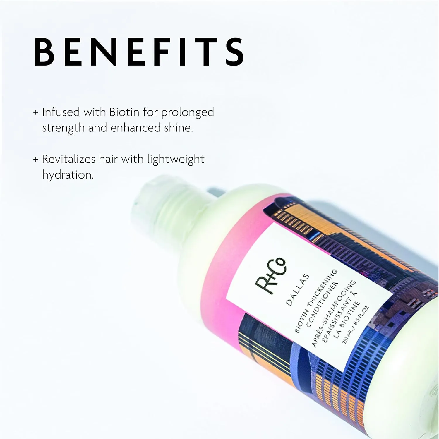 R Co Dallas Biotin Thickening Conditioner | Weightless Hydration, Strengthens   Enhances Shine | Vegan   Cruelty-Free |