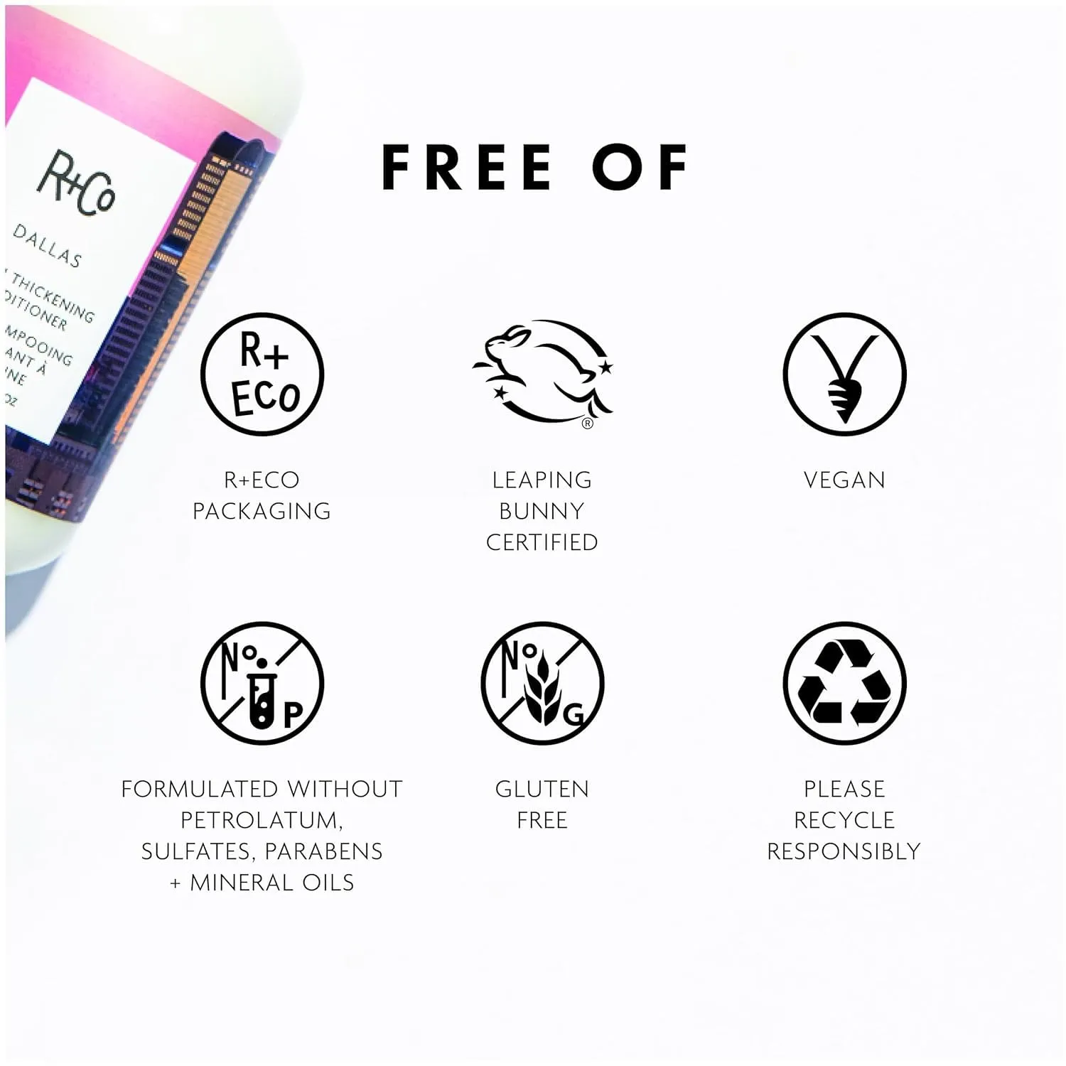 R Co Dallas Biotin Thickening Conditioner | Weightless Hydration, Strengthens   Enhances Shine | Vegan   Cruelty-Free |