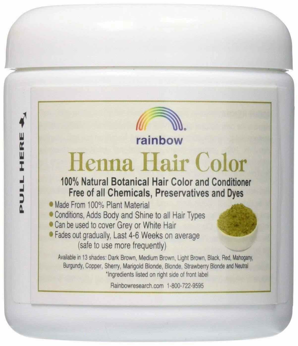RAINBOW RESEARCH HENNA,PERSIAN LIGHT BROWN, 4 OZ Pack of 2