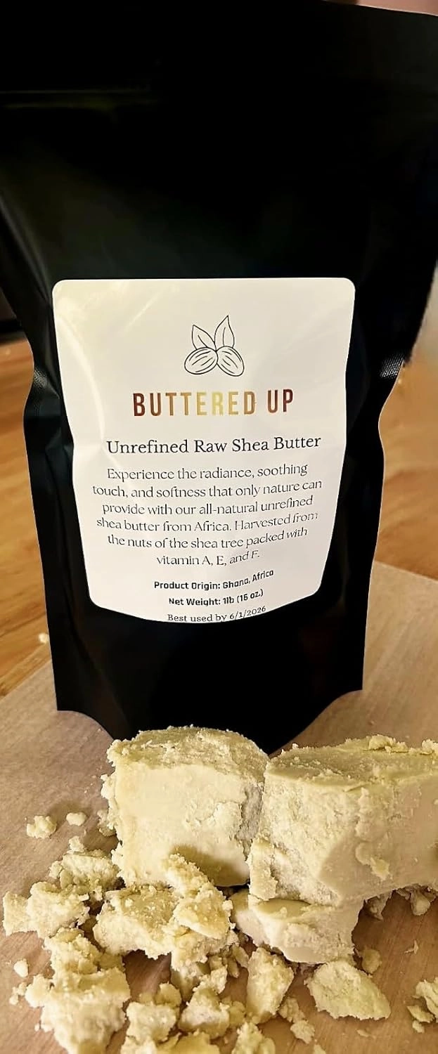 Raw African Shea Butter, Unrefined Natural Moisturizer for Skin and Hair