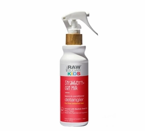 RAW~SUGAR Kids Strawberry,Oat Milk Leave-in Conditioner & Detangler For Fine Untamed Hair -6 Fl Oz (Pack of 1), Beige