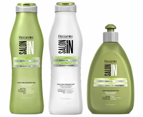 Recamier Professional Salon In  Pro Keratin Ultra Force Hair Shampoo, Conditioner and Treatment Bundle 3 Piece kit 40397 Small