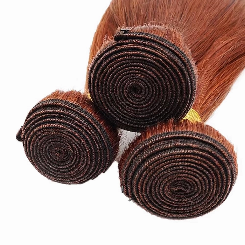 Reddish Brown Straight Human Hair Bundles Color 33 Reddish Brown Straight Bundles 8 10 12 Inch Remy Hair Unprocessed Brazilian Virgin Copper Red Hair Extensions