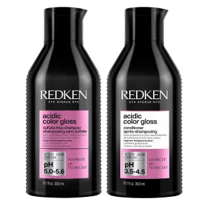 Redken Acidic Color Gloss Sulfate-Free Shampoo & Conditioner Set For Color-Treated Hair - Protects Color and Extends Shine