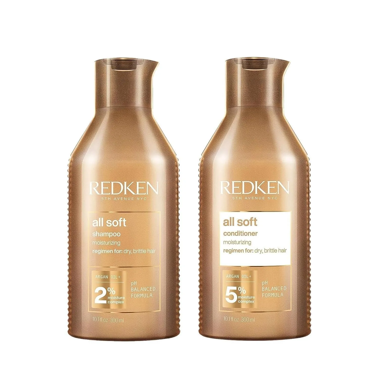 Redken All Soft Shampoo and Conditioner Set For Dry or Brittle Hair - Provides Intense Softness and Shine With Argan Oil