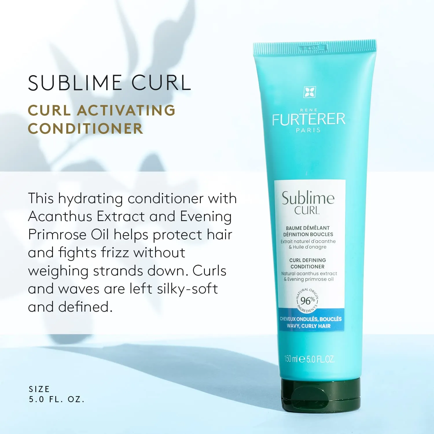 Rene Furterer SUBLIME CURL Curl Activating Conditioner - For Curly, Wavy Hair - Frizz Control - 5 Fl Oz