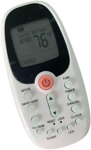 Replacement Remote Control Work for TV/Audio/Projector WWK08CR71N WWK08CR91N WWK10CR91N for Arctic King Air Conditioner