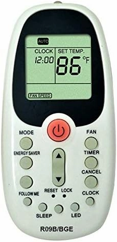 Replacement Compatible for Arctic King Window Air Conditioner Remote Control R09B/BGE