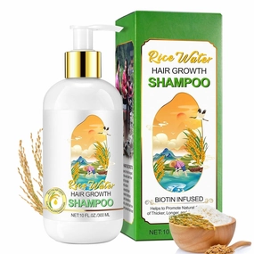 Rice Water for Hair Growth Shampoo for Thinning Hair and Hair Loss for Women, Hair Regrowth Shampoo with Biotin & Rosemary Oil for Hair Growth, Anti Hair Thinning Shampoo for Hair Regrowth for Men