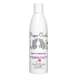 Rizos Curls Deep Conditioner, Strengthens & Moisturizes Hair while Controlling Frizz, Add Softness and Manageability with Coconut Oil, Sunflower Oil & Shea Butter, 10 oz