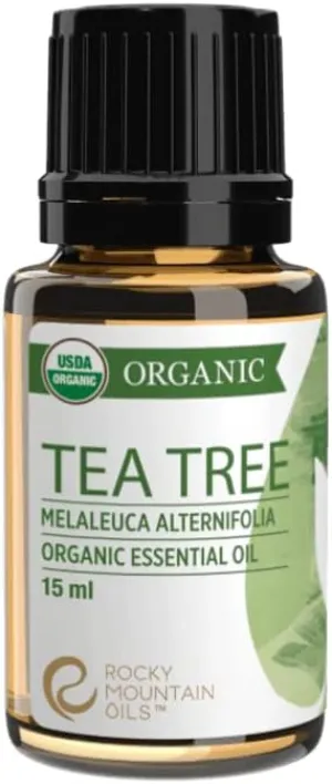 Rocky Mountain Oils Organic Tea Tree Essential Oil - 100% Pure, Undiluted, Natural Aromatherapy Oil for Skin, Hair & Diffuser, Therapeutic Grade for Hair Care, Massage and Humidifiers, USDA