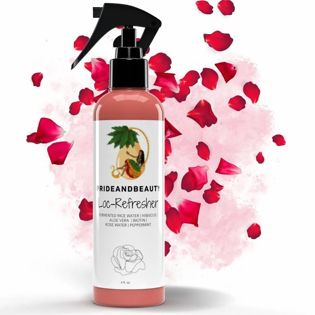 Rose Water For Locs, Daily Moisturizing Refreshing Spray, Rose Water For Hair, Rosewater and Peppermint Hair Scalp Moisturizer. (8 OUNCES)
