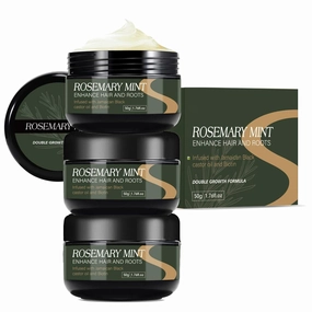 Rosemary Hair Growth Cream Hair Regrowth Treatment Conditioner Moisturizing Scalp Massage Hair Follicle Hair Care Serum Essence (1.67 Oz Rosemary Cream) (1.76 Ounce (Pack of 3))