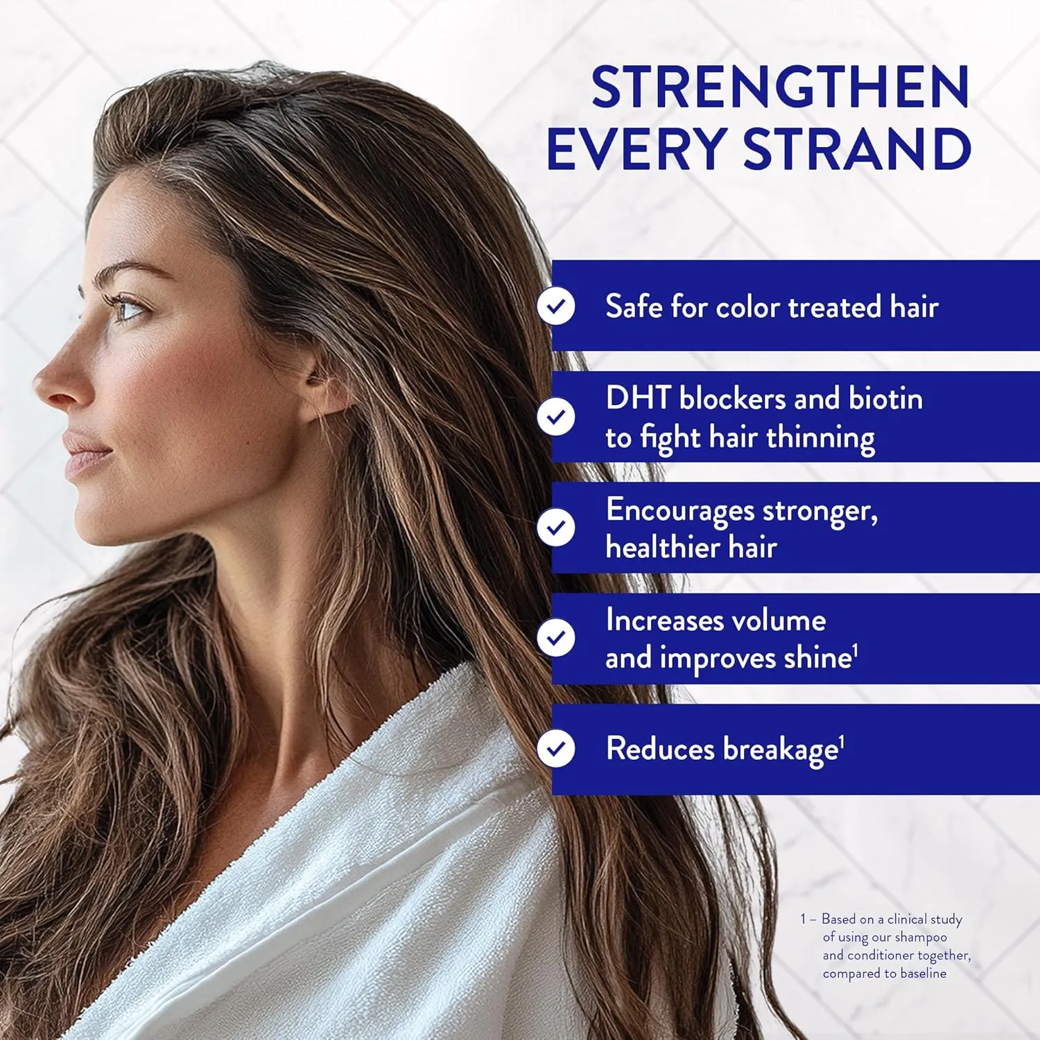 Routine Wellness Anti-Thinning Shampoo and Conditioner Set for Thinning Hair - Biotin DHT Blocker Women & Men - Color Safe Shampoo for Hair Loss & Healthier Hair - Unscented (Pack of 2)