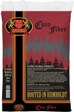 Royal Gold Coco Fiber Soilless Garden Growing Medium, 1.76 Cubic Foot - for Promoting Healthy Plant Growth, Excellent as a Soil Conditioner, Standalone, or Blend Base