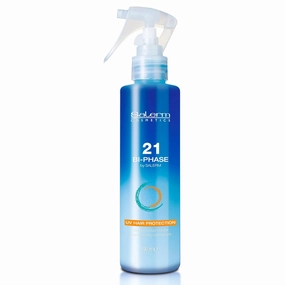 SALERM - Biphase Conditioner 21 Biphase - 190 ml - Leave-In Conditioner - Protects Hair Against Sun, Chlorine, and Salt - Detangler - Anti-Frizz - Anti-Yellow Effect