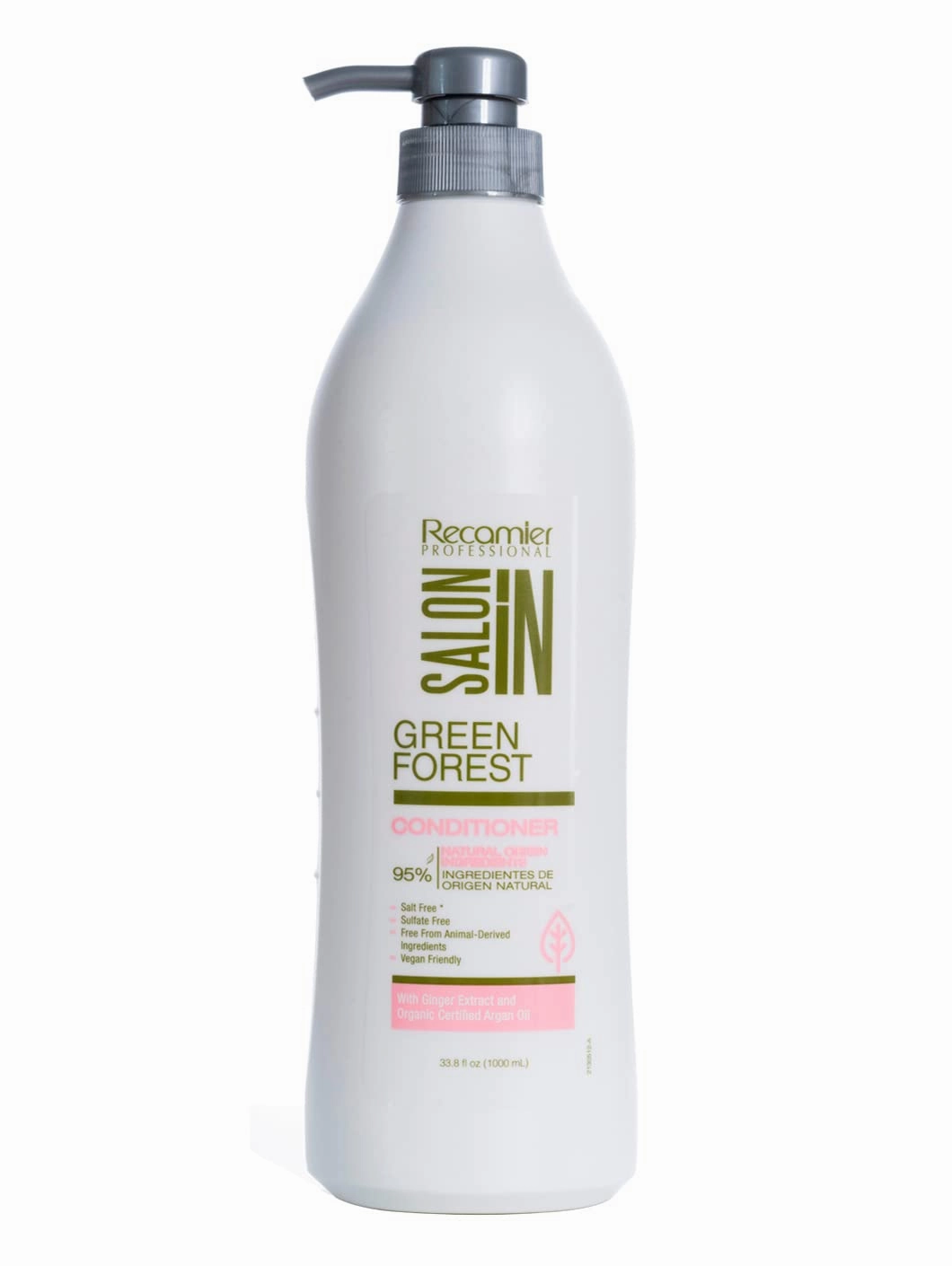 Salon In Recamier Green Forest Deep Conditioner with Argan & Jojoba Oil for Dry, Damaged Hair | Moisturizing Hair Treatment for Women | Restores Shine & Softness | 33.8 OZ