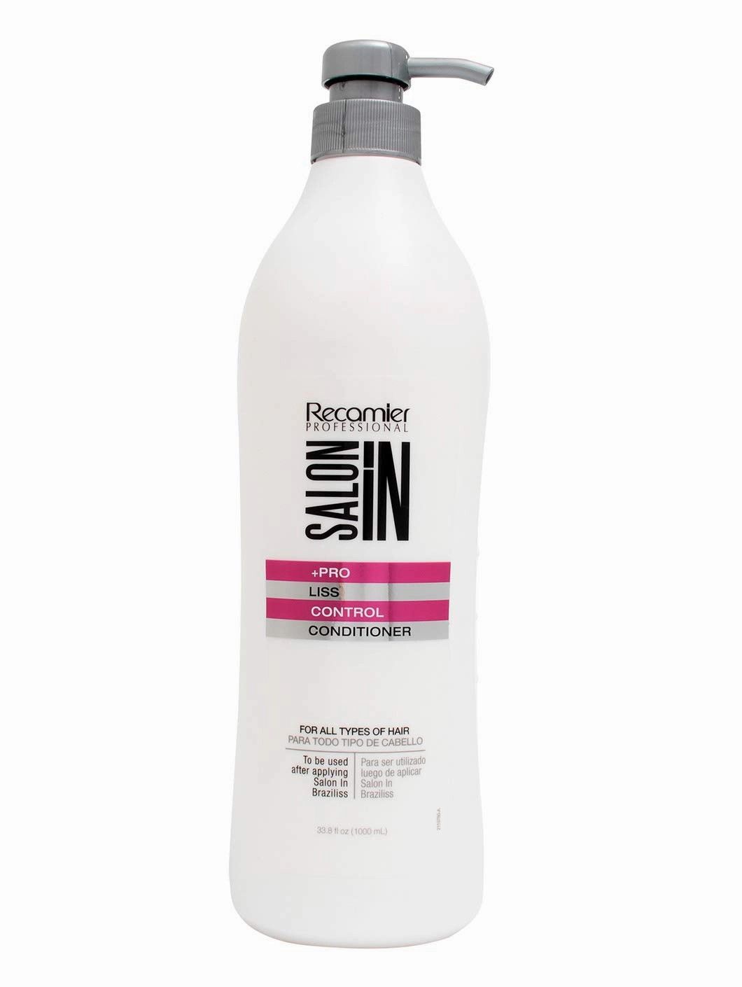 Salon In Recamier Liss Control Conditioner – 33.8 fl oz | Anti-Frizz & Hydrating Care for Straightened or Frizzy Hair
