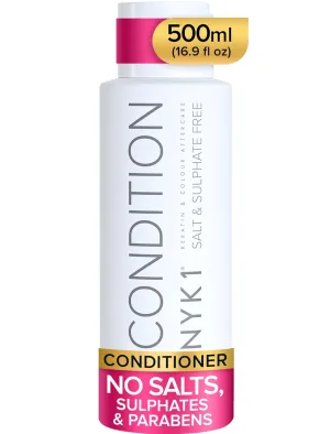 SALT SULFATE FREE CONDITIONER for Color Treated Hair (17 Fl Oz / 500ml) Best Hair Aftercare for Extensions (Unisex) Hair Color and Keratin Kit Treatment Straightening Damaged After Care Paraben Free