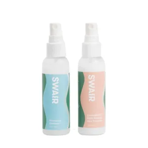 Sampler Travel Size - Showerless Shampoo & SweatShield Leave-In - Clean Ingredients - Perfect for Gym Bag or Carry-On
