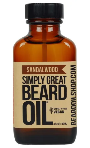 SANDALWOOD Scented - Holiday Gifts - Stocking Stuffers - Beard Conditioner 3 Oz Easy Applicator - Natural - Vegan and Cruelty Free Care for Beards - Gifts for Men with Beards