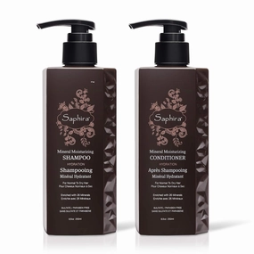 Saphira Mineral Moisturizing Shampoo and Conditioner, Hydrating for Dry, Damaged, Bleached & Color-Treated Hair, Sulfate-Free, Paraben-Free, Nourishes & Revitalizes Lifeless Hair