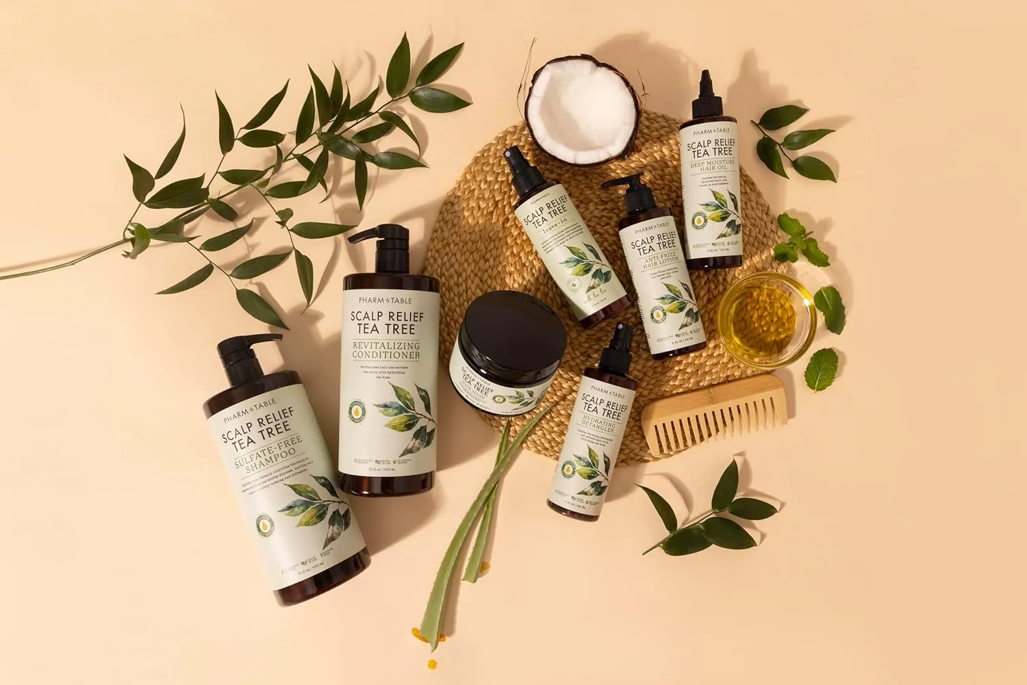 Scalp Relief Tea Tree Leave-In Conditioner, Relieve Itchy, Dry Scalp, Detangles Hair, 240ml/8 fl oz, 2-Pack