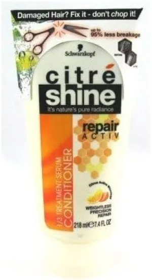Schwarzkopf & Henkel Citre Shine Repair Activ 1/3 Treatment Serum Conditioner 7.4 oz