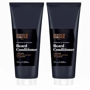 Scotch Porter Hydrate & Nourish Beard Conditioner Twin Pack – Long-Lasting Moisture Helps Strengthen, Reduce Frizz & Promote Healthy Hair Growth for Dull, Dry, Coarse Beards – Original, 2 * 7.1 Oz.