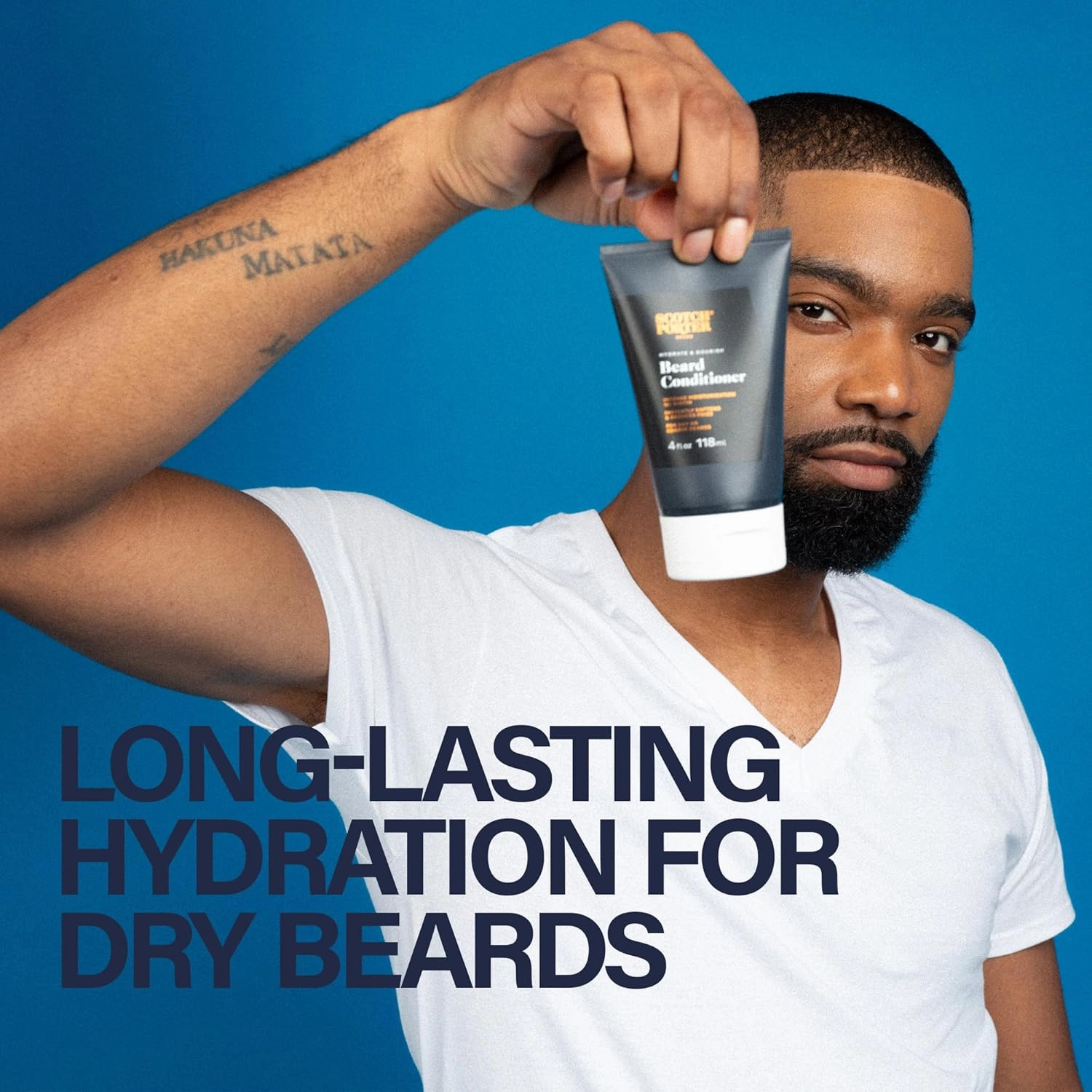 Scotch Porter Hydrate & Nourish Beard Conditioner – Long-Lasting Moisture Helps Strengthen, Reduce Frizz & Promote Healthy Hair Growth for Dull, Dry, Coarse Beards – Original Scent, 7.1 oz. Bottle
