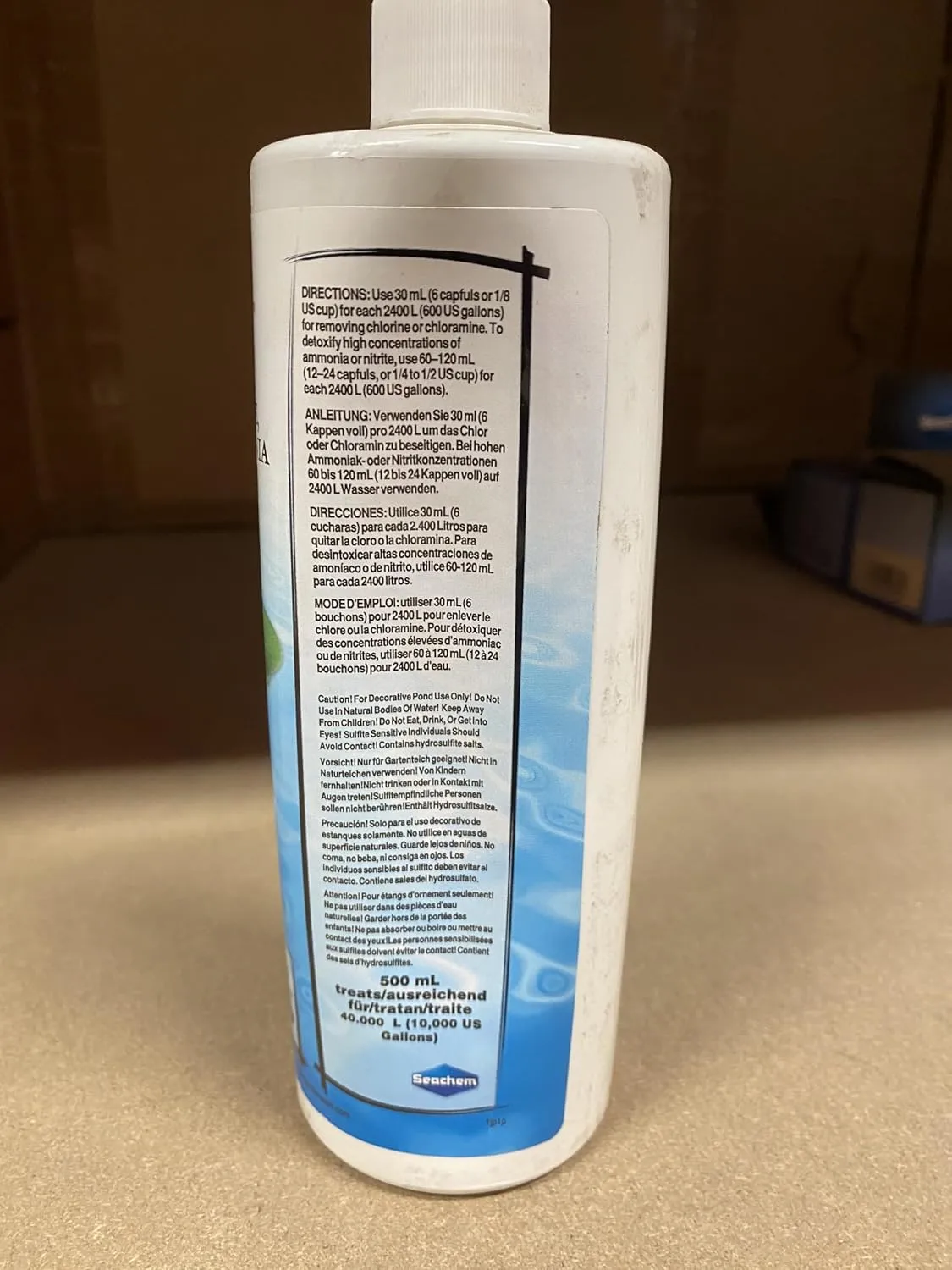 Seachem Pond Prime Water Conditioner - Chemical Remover and Detoxifier 500 ml