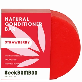 Seek Bamboo Strawberry Conditioner – Nourishing & Natural Hair Care with Organic Ingredients – Silicone-Free, Sulfate-Free, Vegan & Eco-Friendly – Hydrates, Softens & Adds Shine