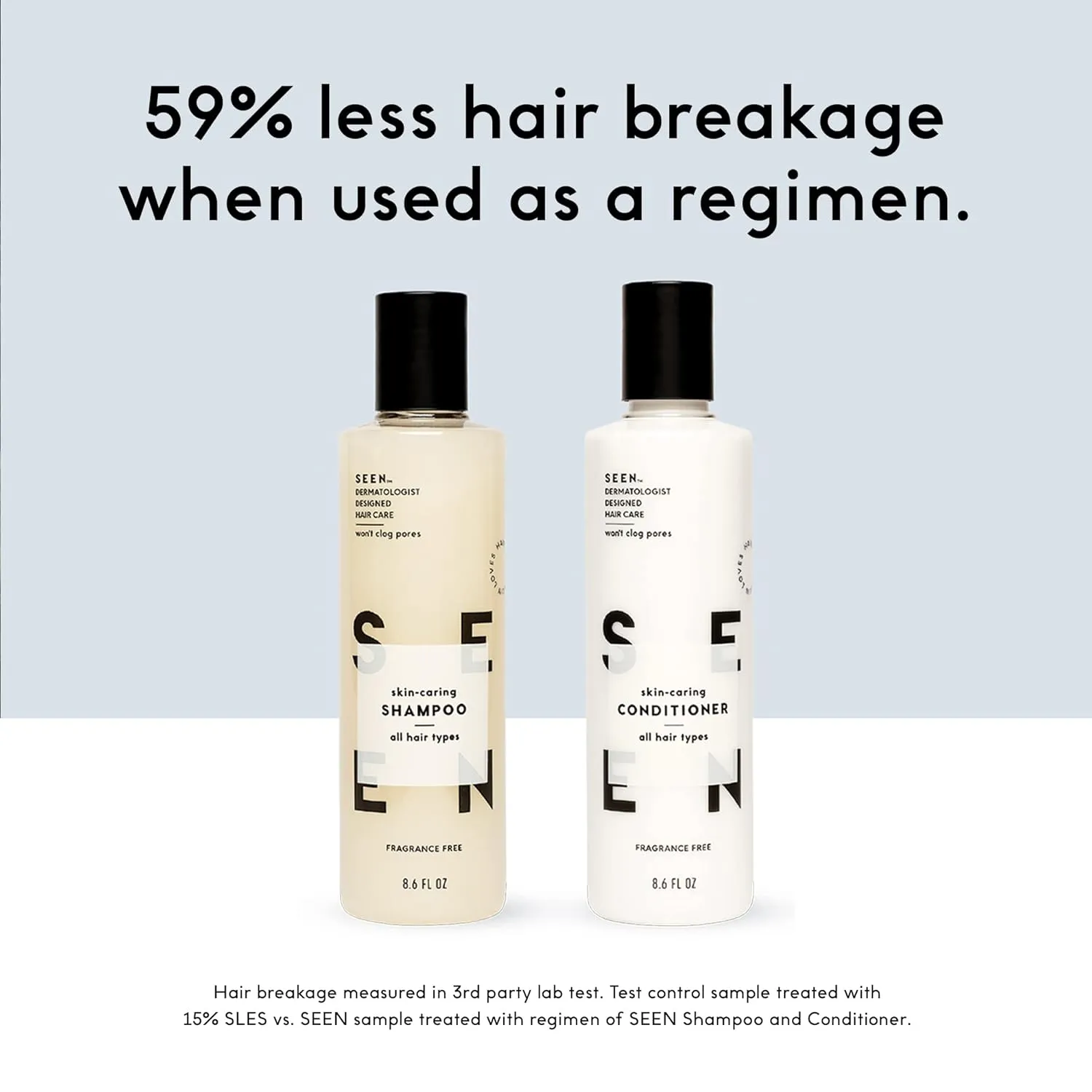 SEEN Conditioner Eco-Refill, Fragrance Free - Non-Comedogenic & Sulfate-Free Hair Conditioner- Dermatologist-Developed - Safe for Sensitive & Acne Prone Skin