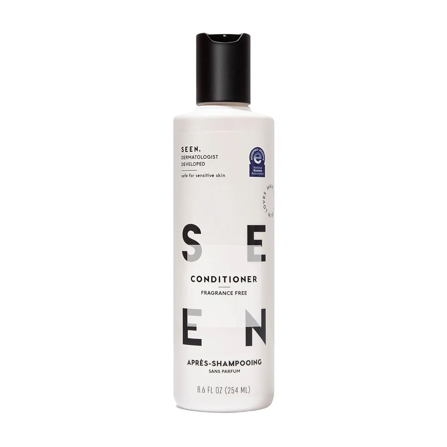 SEEN Conditioner, Fragrance Free - Non-Comedogenic & Sulfate-Free Hair Conditioner- Dermatologist-Developed - Safe for Sensitive, Eczema & Acne Prone Skin