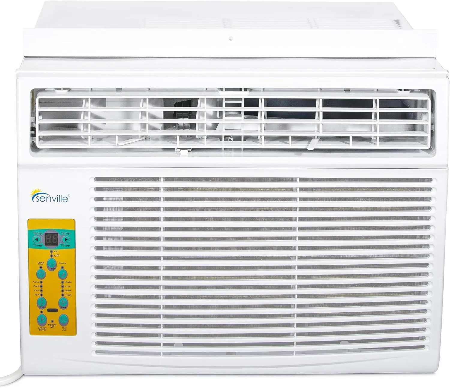Senville 12,000 BTU Window Air Conditioner, Cools Up to 550 Sq. Ft., Easy to Use, Washable Filter