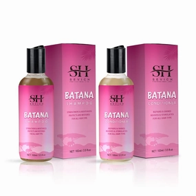 SEVICH Batana Oil Shampoo & Conditioner - 2Pcs 3.5fl Oz Hair Care Set, Repairs Damaged Hair & Nourishes Growth for All Types