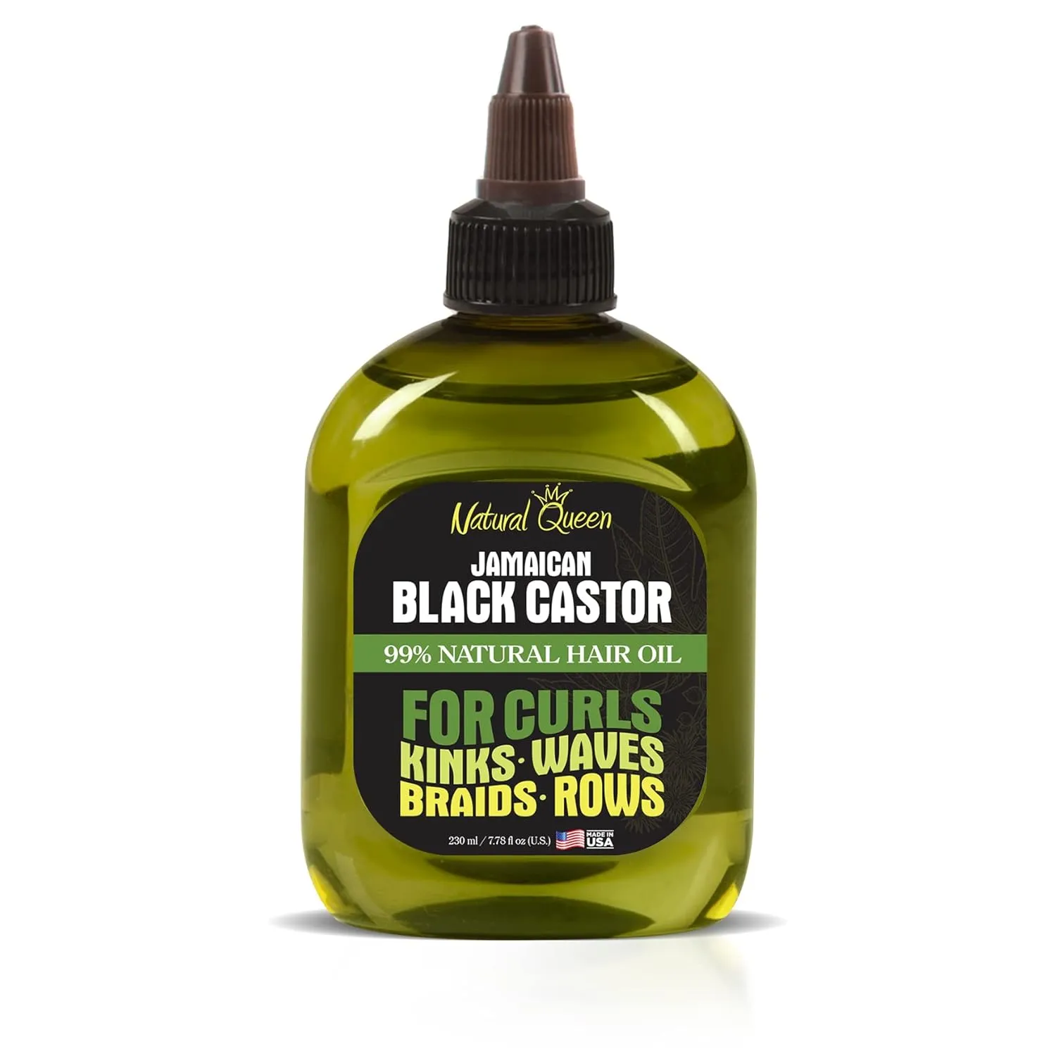 SFC Natural Queen 99% Natural Jamaican Black Castor Hair Oil 7.78 oz. - Hair Oil for Curly, Kinky, Wavy Hair, Braids & Cornrows